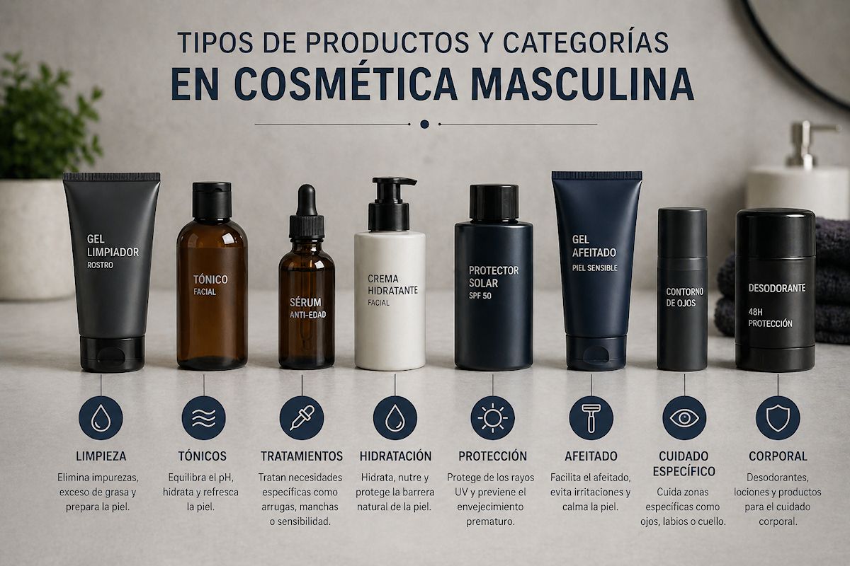Tipos productos categorias masculina 